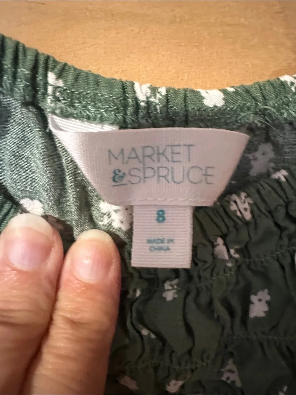 Market & Spruce Girls Smocked Puff Long Sleeve Dress Size 8